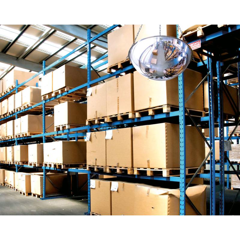 Ceiling mounted 1:2 sphere mirror in PMMA & polycarbonate - site image