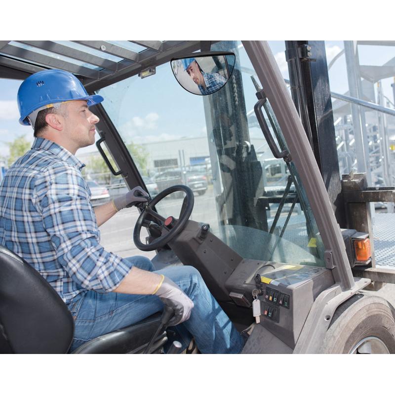 Rear view Vumax 3 forklift truck mirror - site image Rear view Vumax 3 forklift truck mirror - site image