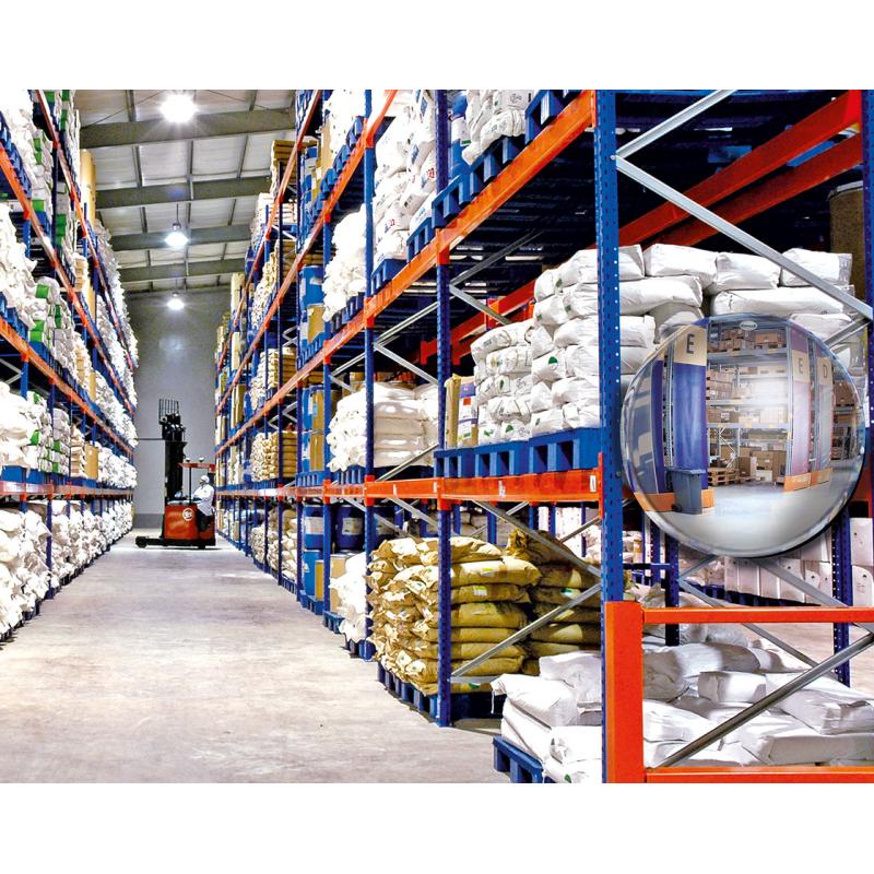 Vertically mounted 1:2 sphere mirror in POLYMIR® - site image